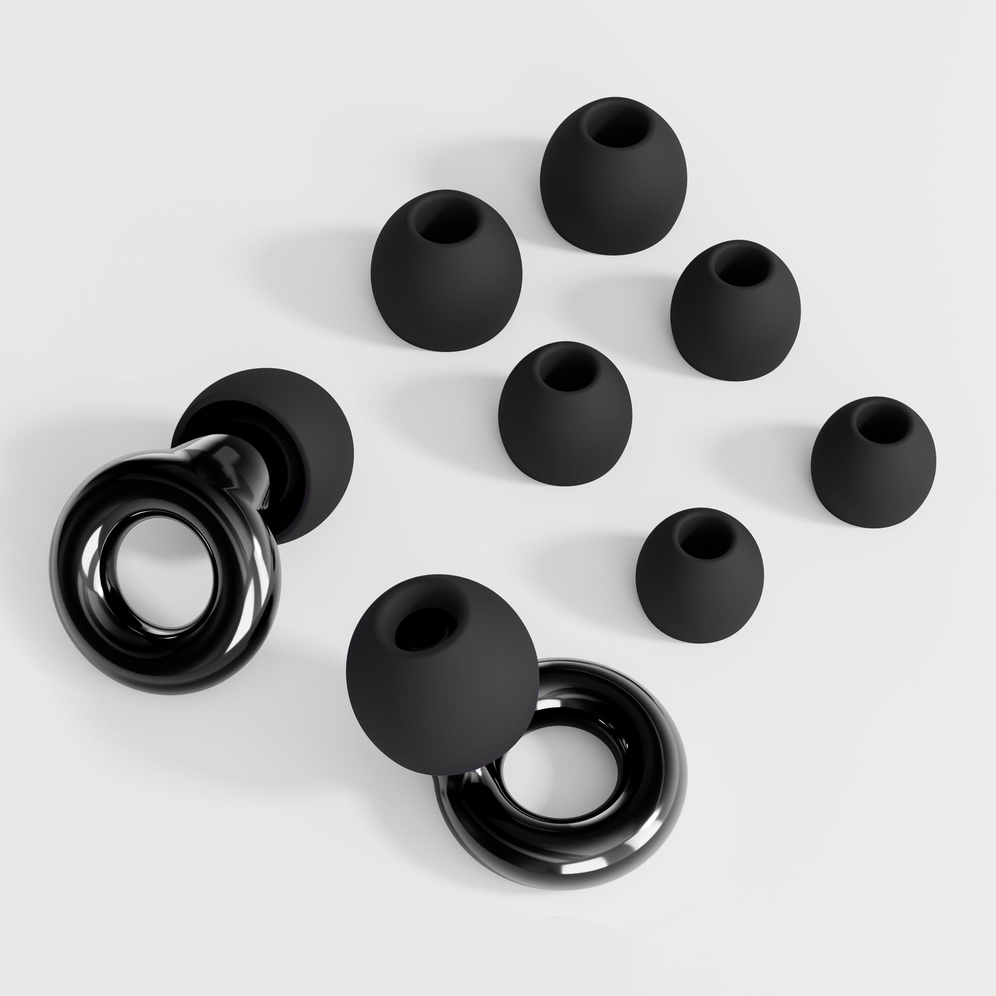 Super Comfortable Reusable Waterproof Earplugs Set, XS/s/m/l Sizes with Storage Case, Flexible Fit Design, Silicone + Abs Material, Ideal for Sleep & Travel