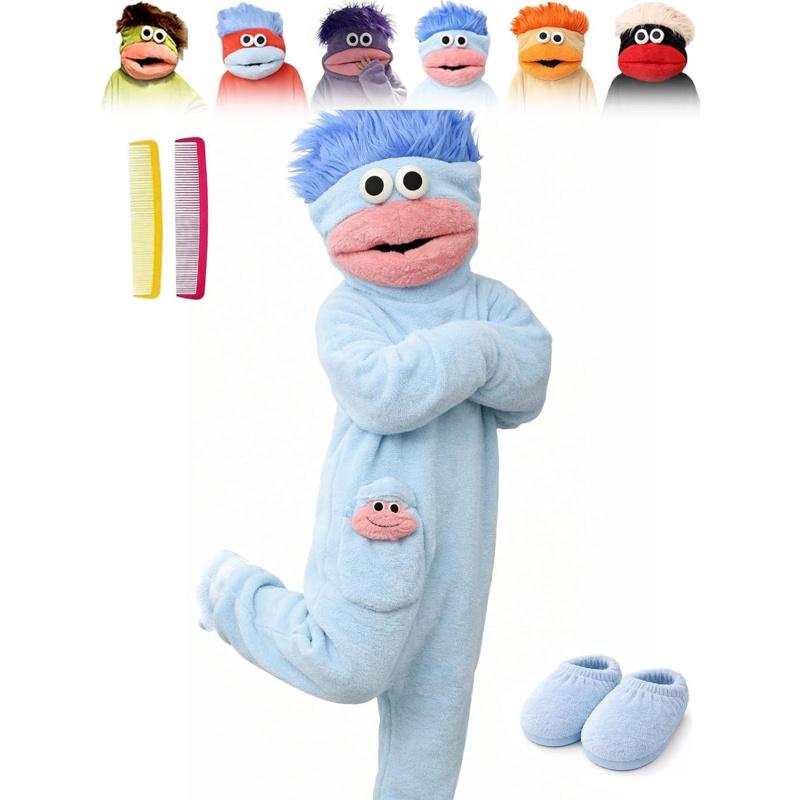 Mouth Monster Onesie for Adults - 2026 Funny Snuggly Fleece Pajamas, Hilarious Design for Comfortable Lounging