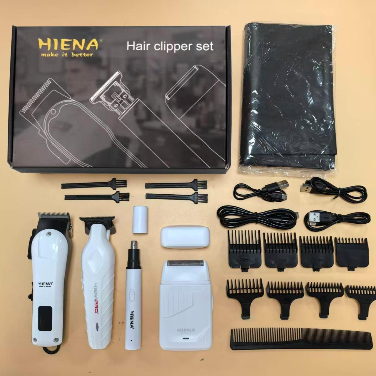 Barber-Grade 4-Piece Cordless Grooming Gift Set｜LED Display & Smooth Anti-Tangle Trimming, All-in-One for Hair & Beard. A Premium Choice for Boyfriend/Husband