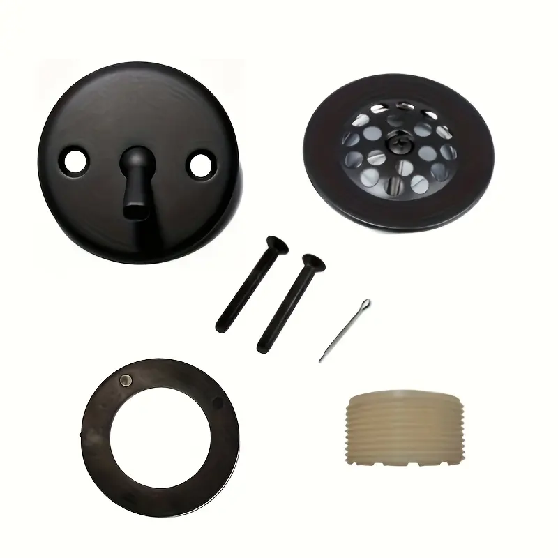 Lever Tub Trim Kit Set with Trip Lever Overflow Face Plate, Trip Lever Bathtub Drain with Strainer, Overflow And Matching Screws
