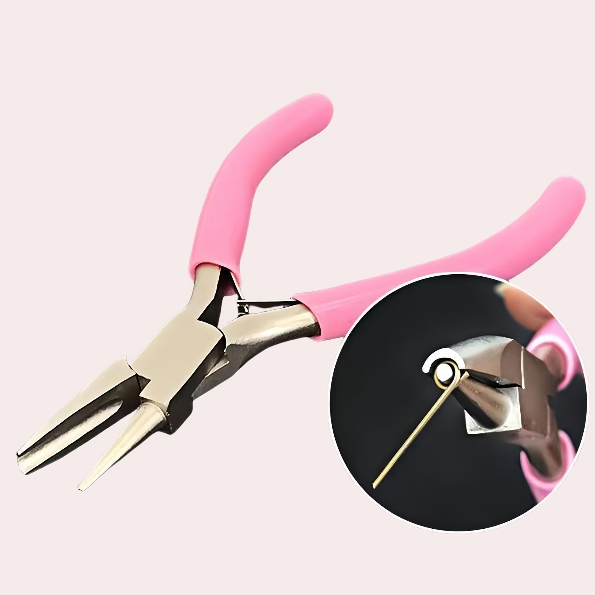 Durable Multi-Function Metal Needle Nose Pliers, Half-Round Design for DIY Jewelry and Metal Wire Shaping, Smooth Surface for Easy Maintenance