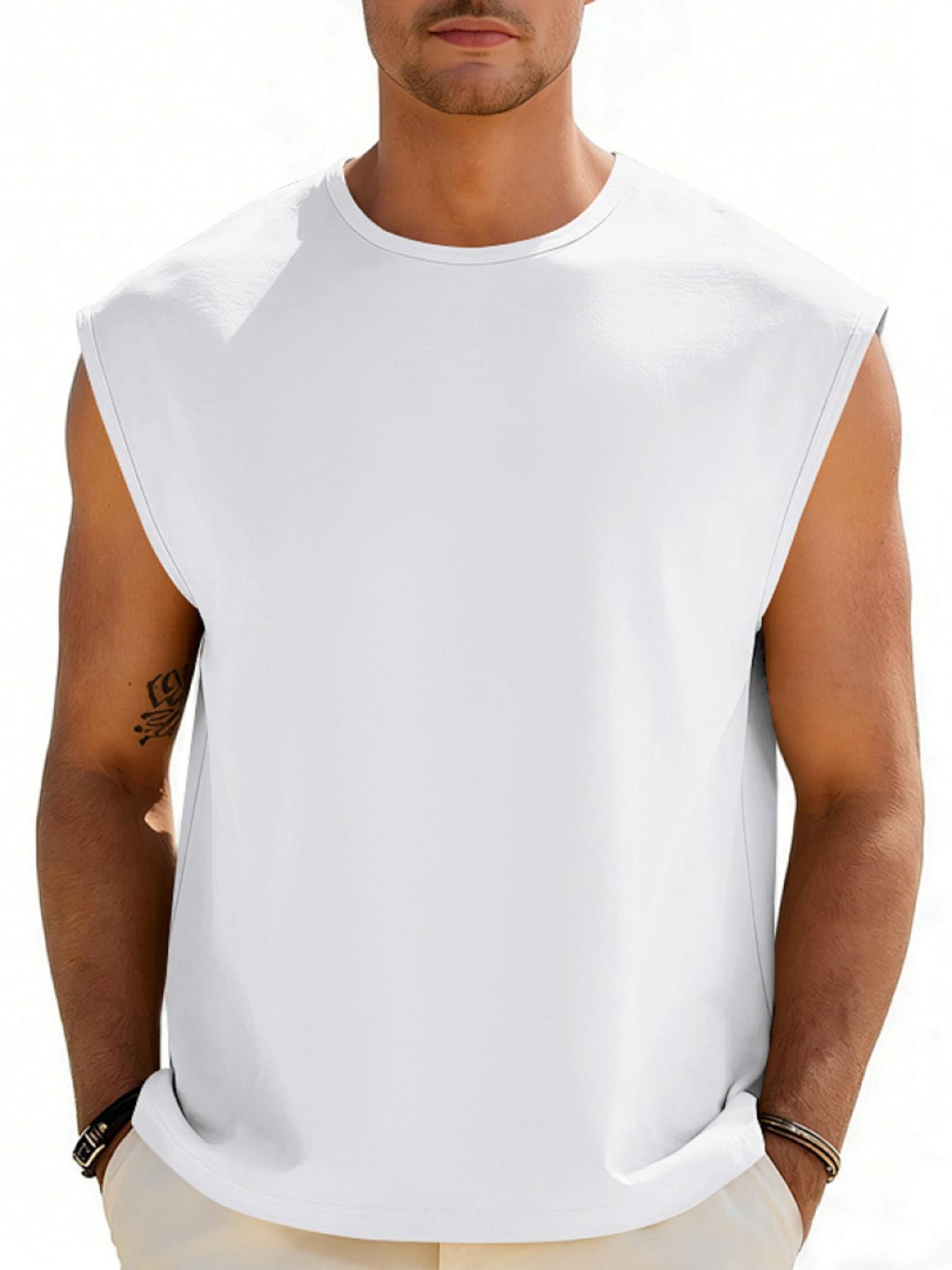 Cross-Border Summer Loose Fit Quick-Dry Breathable Sports Trendy Gym Sleeveless Tank Top for Men, Comfortable and Stylish Workout Wear