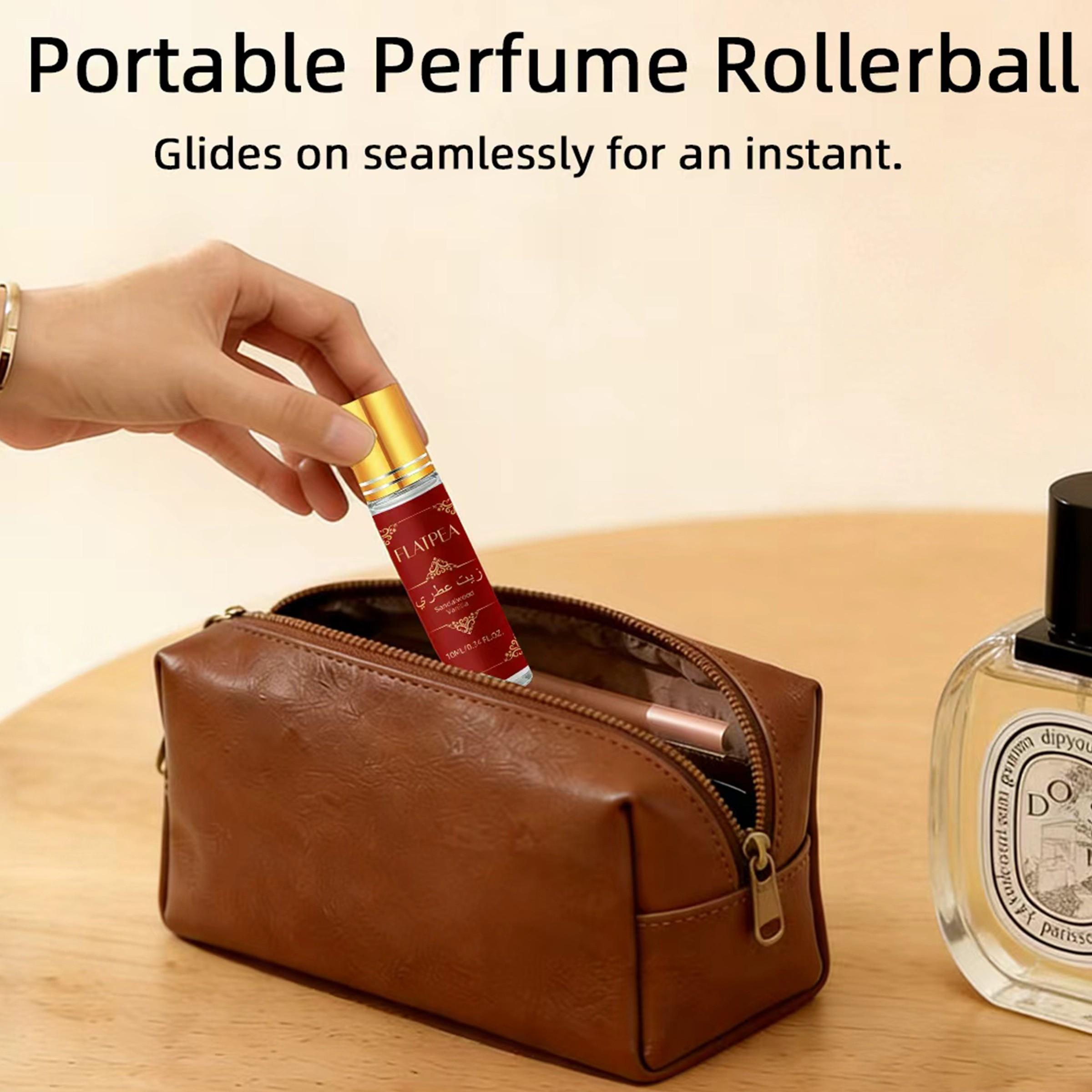 Clear Woody Warm Vanilla Rollerball Fragrance Oil, Sandalwood Vanilla Woody Scent, Alcohol-Free, Long-Lasting, 10ML, Retro Gift Box