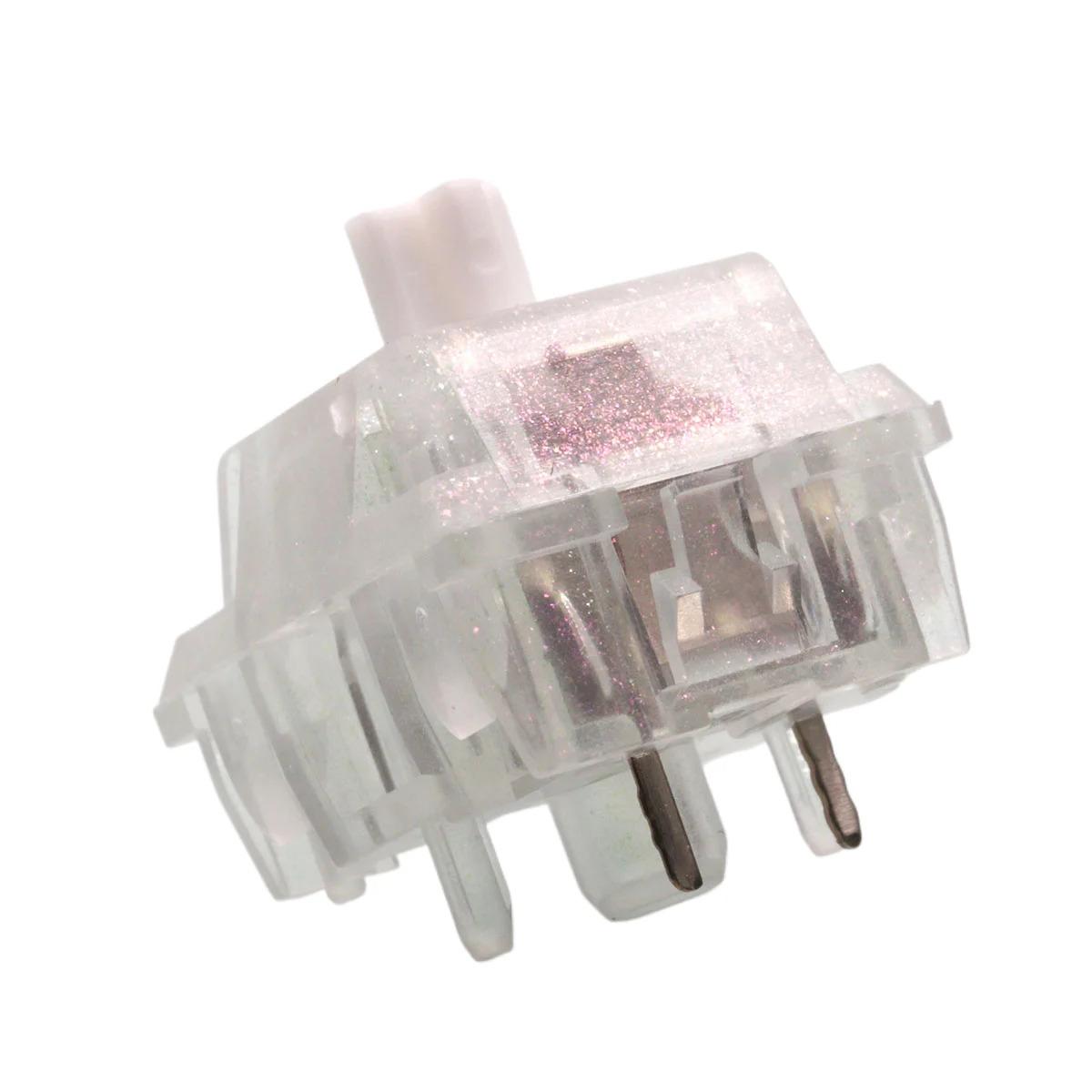 Mirror Silent Tactile Switches Pre-Lubed 5-Pin HotSwap KT0 Stem KTT for MX Mechanical Keyboard