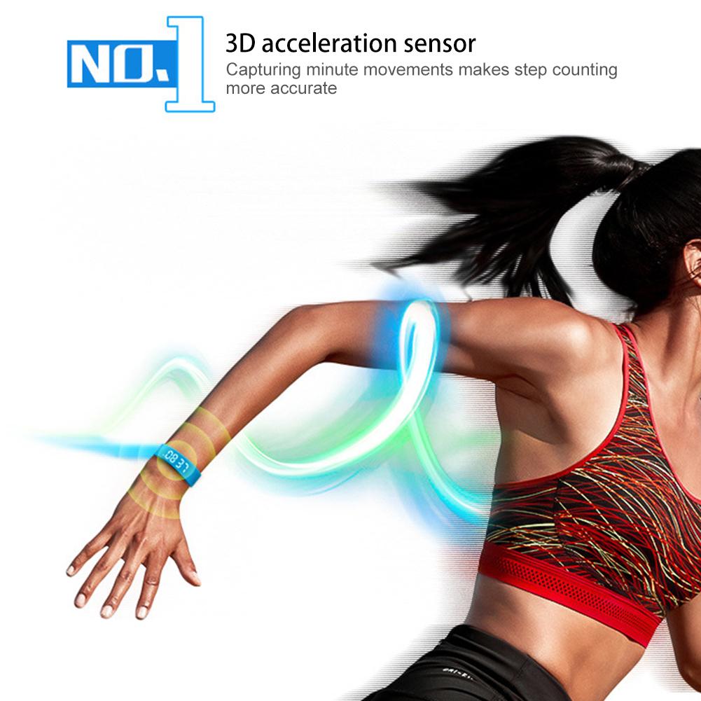 LED Digital Smart Wristbands Waterproof Smart Clock Smartband With Running Pedometer Monitor Smart Band Vibration Alarm Reminder
