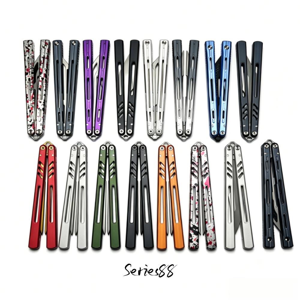 BanShu 88 Series Non-Sharp Replacement Trainer Insert, Dull Fake Edge DIY Swap Part For BanShu 8801&8803&8805Balisong Practice Gadget, Hollow Handle Flip Toy Spare Accessory