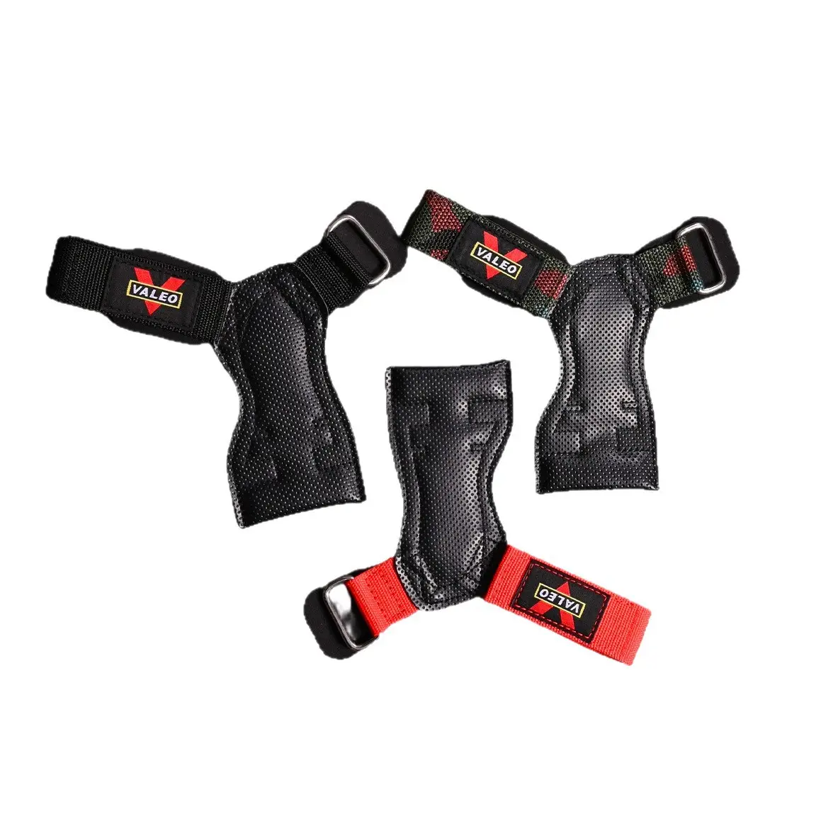 PU Leather Padded Weightlifting Straps – Non-Slip Gym Wrist Wraps for Deadlifts, Pull-Ups & Heavy Lifting, Anti-Sweat Palm Protectors with Wrist Support for Men & Women (1 Pair)