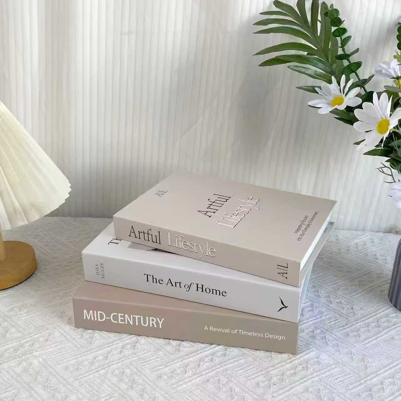 3PCS/set Modern Simplicity Coffee Table Decorative Books Set, Home Hotel Soft Decoration, Origami Handmade Fun Storage, Fresh Literary Style Desk Ornament，home ornament