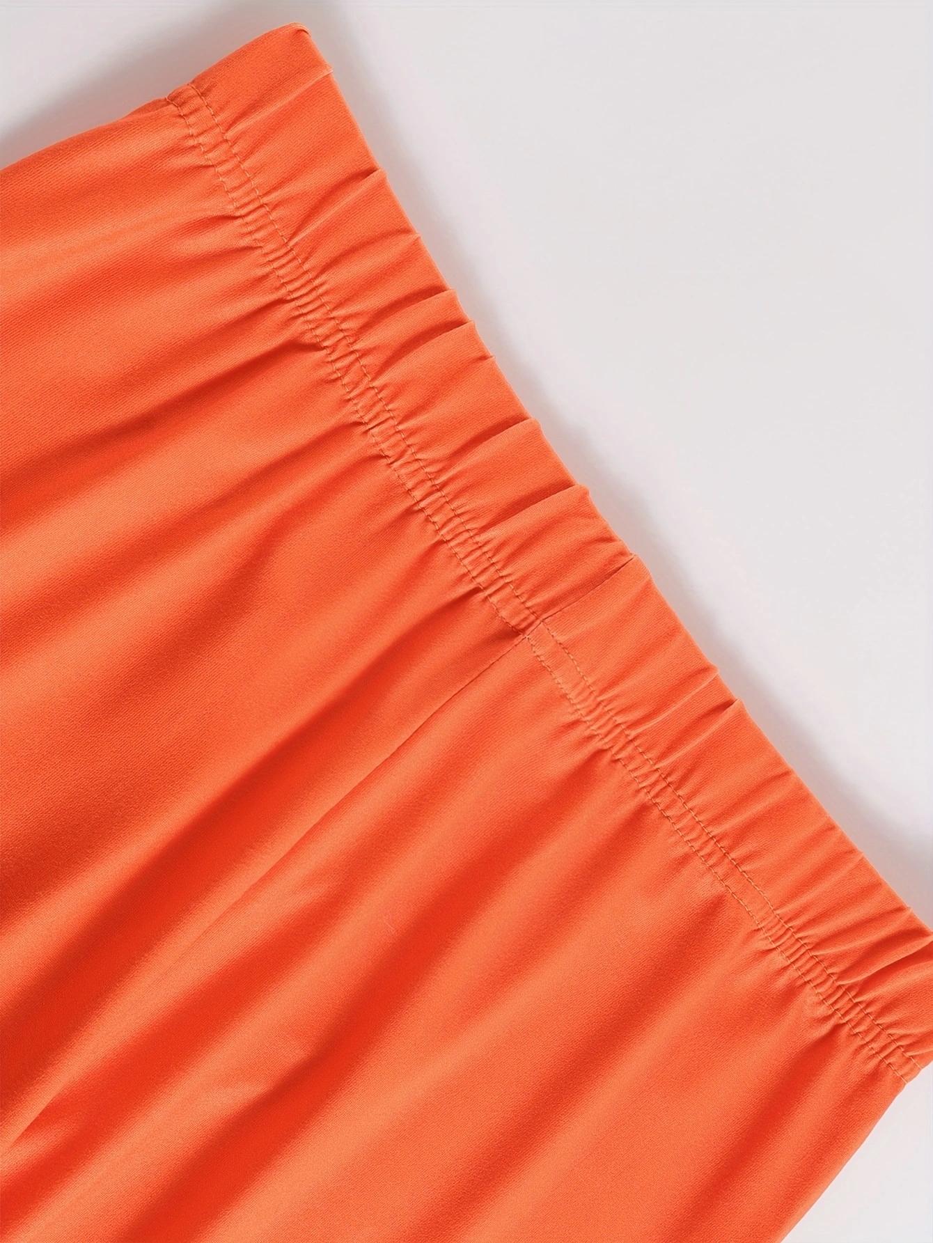 Women's Striped Patchwork Casual Two-Piece Set, Spring & Fall Fitted Round Neck Short Sleeve Top and Long Pants, Womenswear