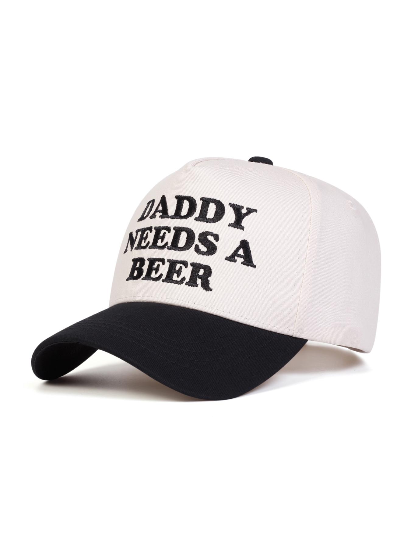 Unisex Daddy Letter Embroidered Baseball Cap, Adjustable Outdoor Sun Protection Hat, Casual Woven Fabric for Spring & Fall Travel