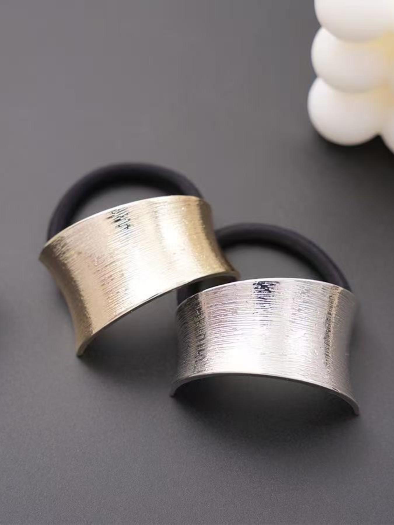 Metal Hair Tie, Hair Accessories for Women & Girls, Minimalist Headwear Suitable for Thick Hair, Fashion Hair Accessories for Party, Daily Clothing Decor
