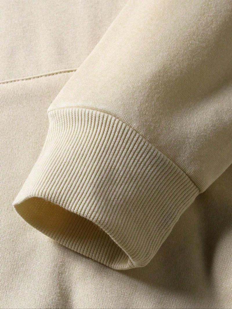 Hypemode Plus Size Set, Letter Print Hoodie & Jogger Pants, Casual Style, Comfortable Fit, Daily Wear, Fall & Winter Fashion