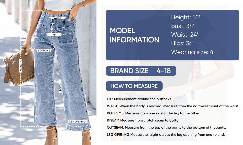 Sidefeel Women's Wide Leg Jeans High Waisted Zimbaplatinum Stretchy Straight Leg Jeans Buttoned Loose Denim Pants with Pocket