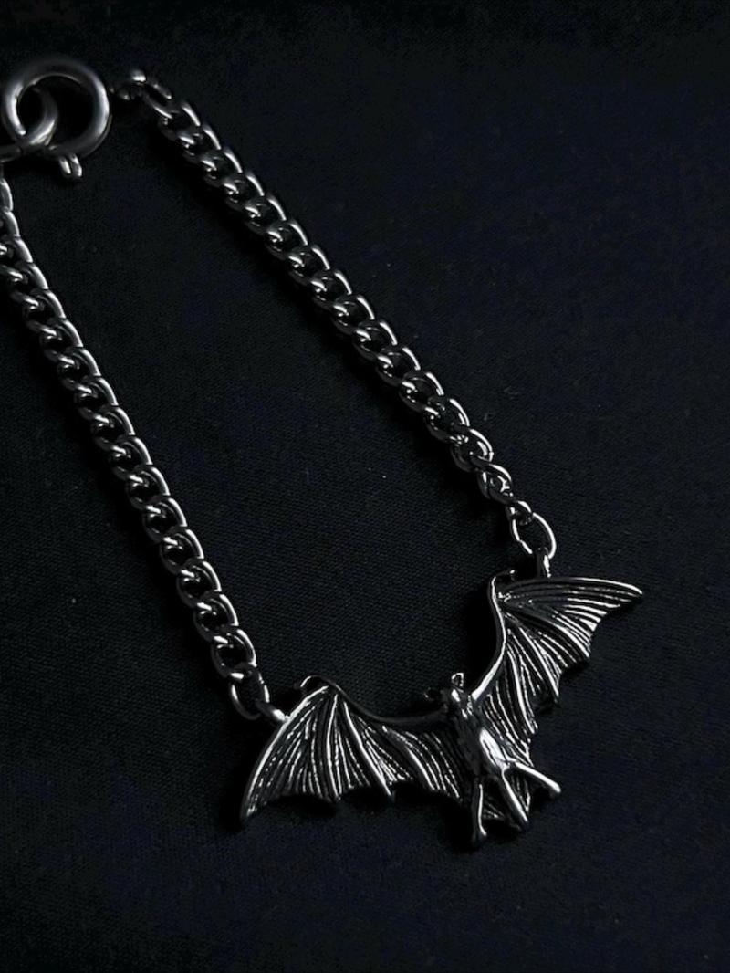 Gothic Punk Bat Bracelet, Vintage Distressed Design, Unisex Party Jewelry, Casual Style Accessory for Men and Women, Casual Trendy Jewelry