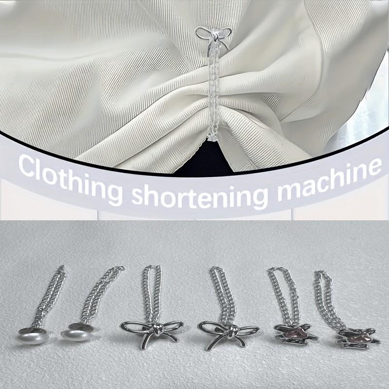 Adjustable Cuff Clips Set of 6, No Sewing Required, Detachable Durable Fabric Fasteners, Ideal for Shirts & Jeans, Stylish Clothing Accessories