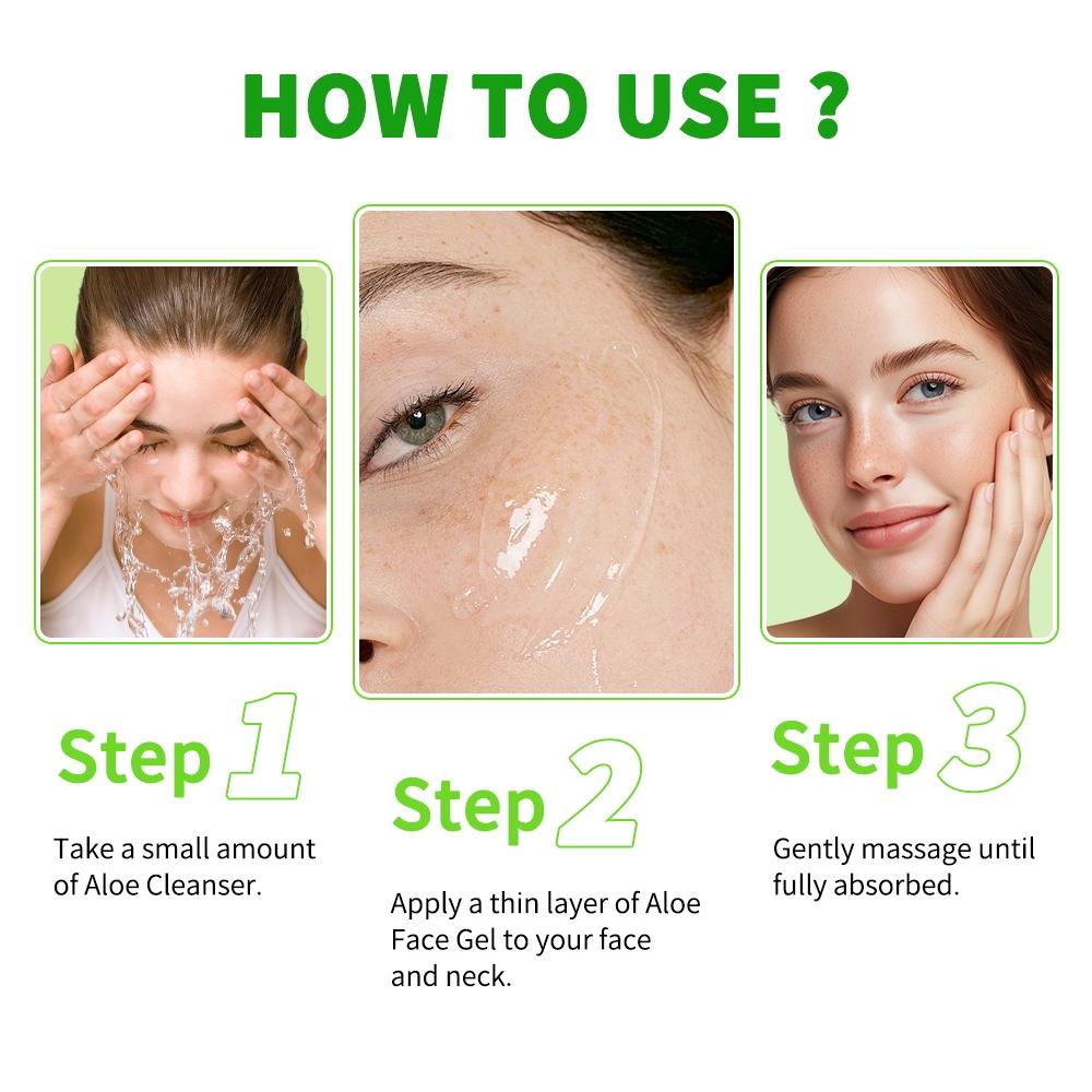 Moisturizing Aloe Hydration Gel Soothing Face Moisturizer Deep Repair Cream Lightweight, Moisture Lock with Cooling Relief for All Skin Types