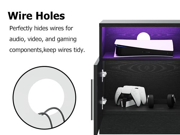 Fireplace TV Stand Entertainment Center with 36" Fireplace, 70" Wooden TV Stand for TVs Up to 80",Media TV Console with High Gloss Storage Cabinet and 16 Colors LED Lights