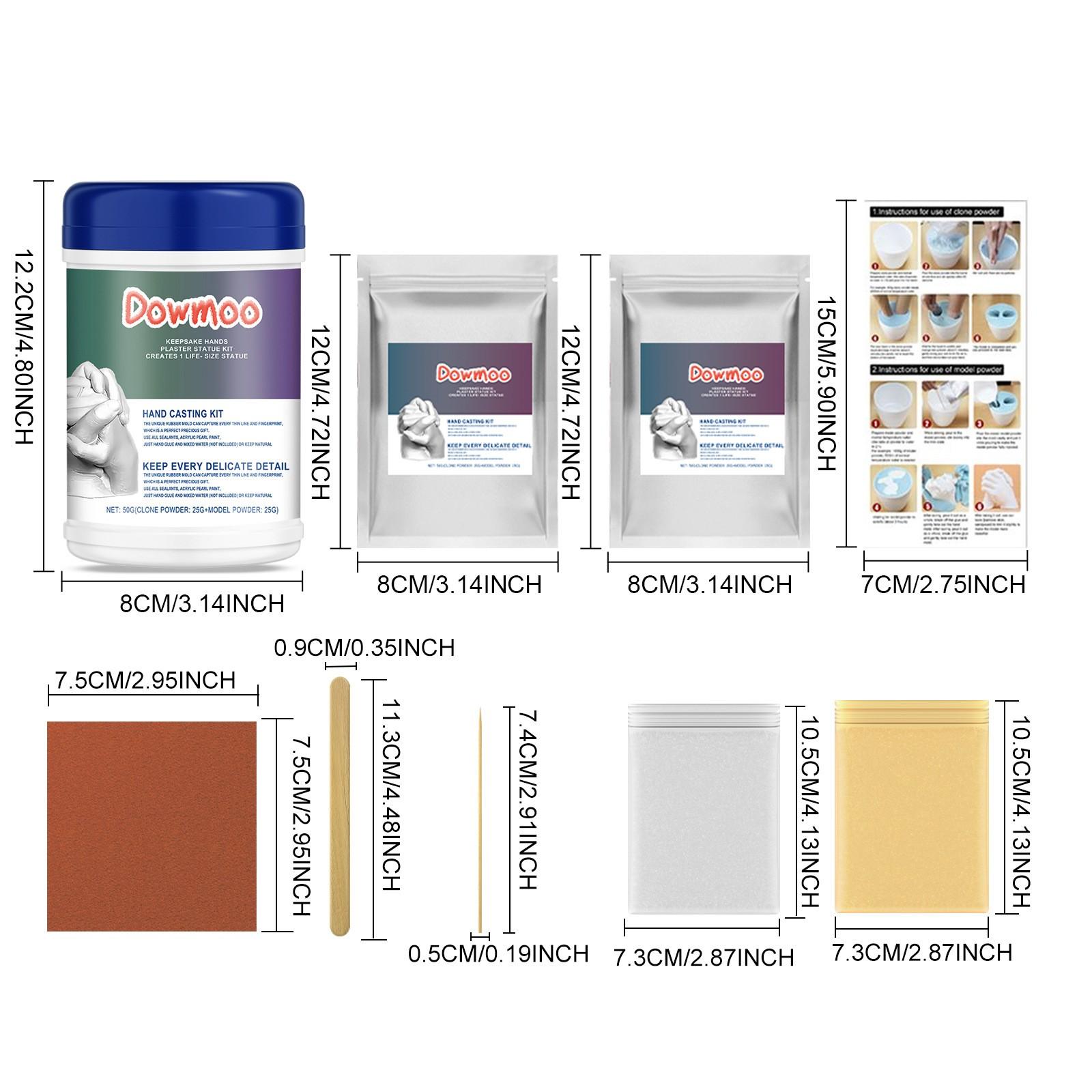 Creative 3D Handprint Cloning Powder – Valentine's Day Handprint and Footprint Souvenirs. Original Casting Set – The Perfect Gift and Event Choice for Couples, Family, and Friends.