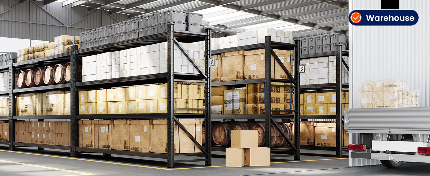 Yizosh 79" W Metal Garage Storage Shelves,Heavy Duty Adjustable Steel Organization Shelving,Utility Rack Shelf,48" W x 24" D x 69" H for Basement,Warehouse,Industrial Yizosh 79" W Metal Garage Storage Shelves,Heavy Duty Adjustable Steel Organization Shelving,Utility Rack Shelf,48" W x 24" D x 69" H for Basement,Warehouse,Industrial