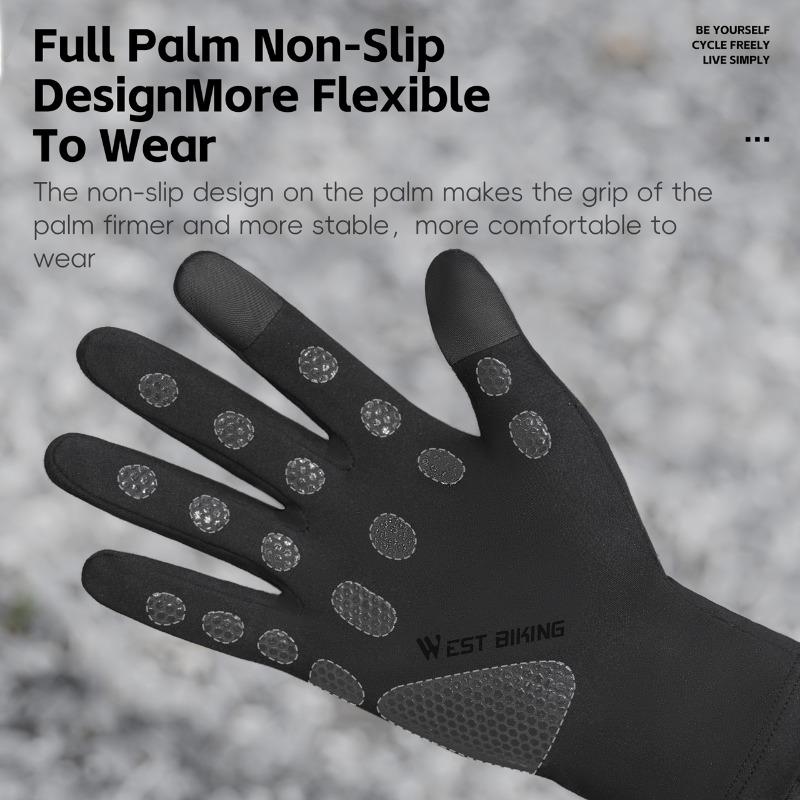 WEST BIKING Winter Gloves.Highly Elastic Soft And Skin Friendly Outdoor Sports Gloves,Touch Screen Windproof Thermal Gloves,Full Finger Anti Slip Design for Ski Scooter Motorcycle Bike Cycling