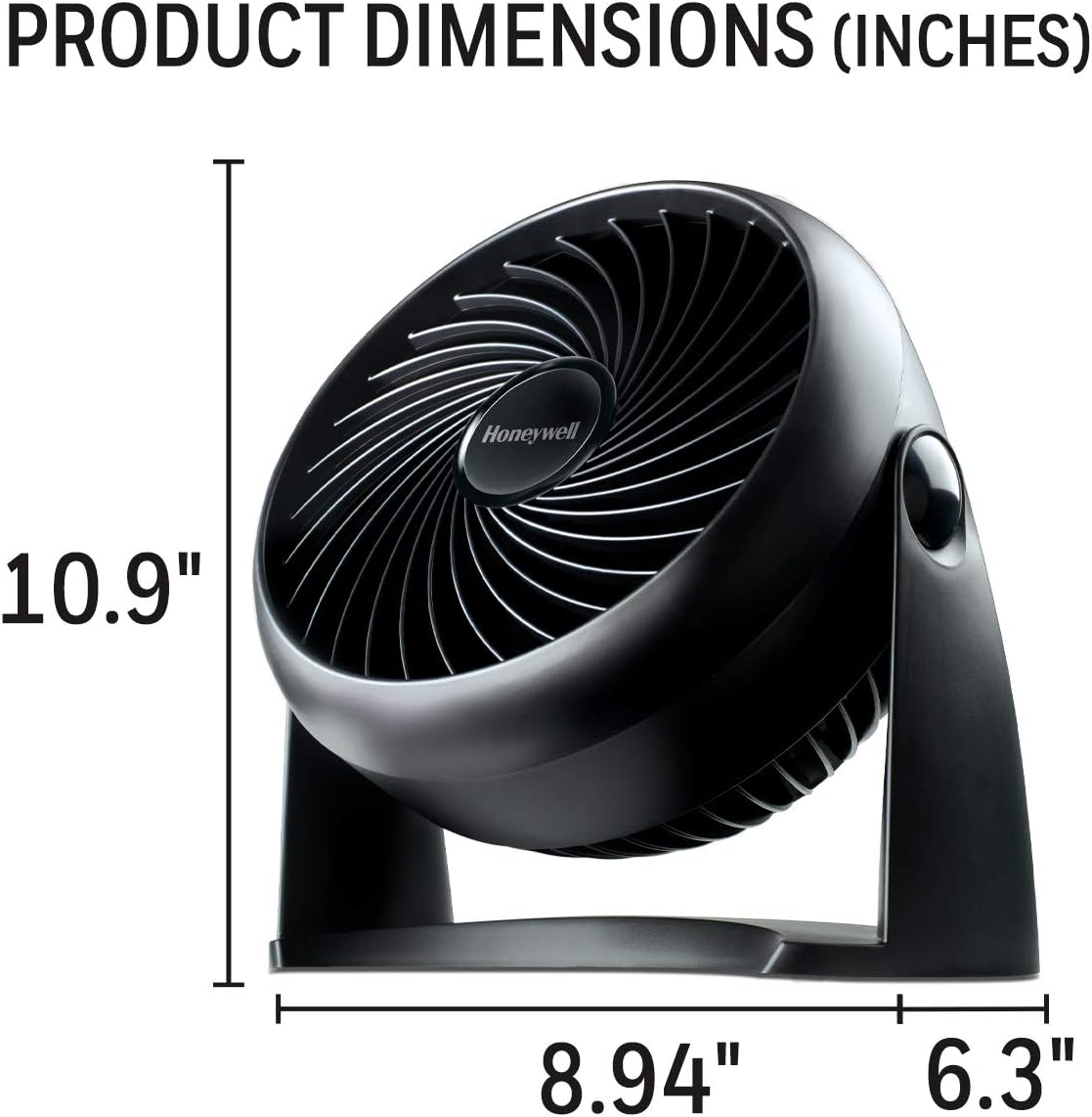 Small Tabletop Fan with 3-Speed Operation, Adjustable Rotatable Head - Quiet, Compact Black Cooling Fan for Home or Office Desk, Desk Cooling Fan