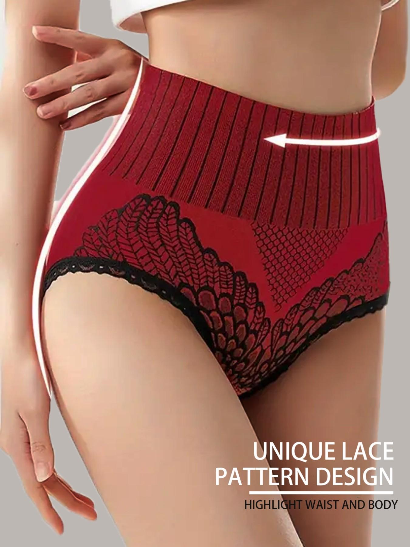 7Pcs Seamless Lace Briefs Women's Panties Set Multicolor Flat Belly Sheathing Panty Soft Skin Friendly Comfortable Briefs Female Underwear