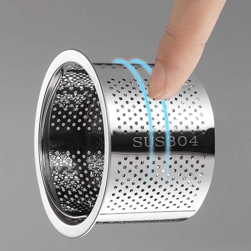 2pcs Kitchen Sink Strainer, Reusable Stainless Steel Filter, Drain Cage Hanger, Drain Plug, Drain Basket, Drain Pipe Fittings