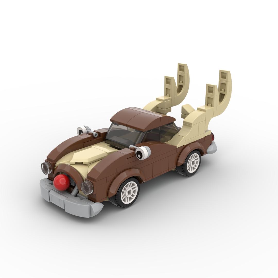 214PCS Red Nose Racing Car Bricks Building Blocks Set, ABS Plastic Construction Toy, DIY Mini Racing Car Model Kit, Creative Vehicle Block Toy, Easy to Assemble Educational Bricks, Desk Display Ornament Collectible, Home Bedroom Office Decoration