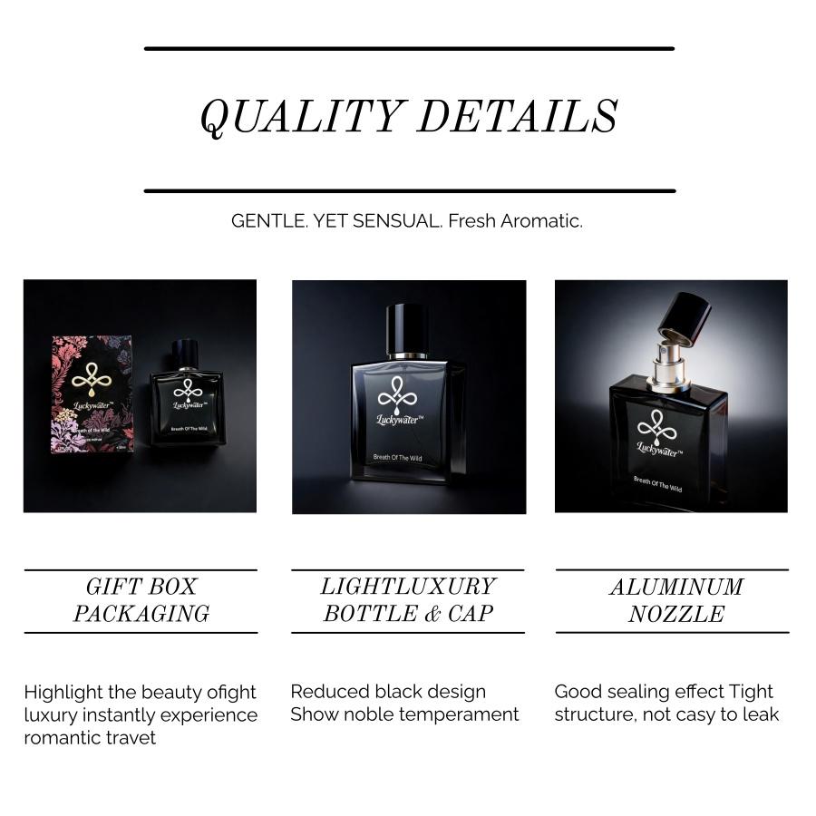 Luckywater Men's 50ml Fresh Aromatic Fougere Cologne - Bergamot, Woody Modern Long-Lasting Eau de Parfum, Summer & Date Night Daily Wear, Cruelty-Free Fragrances, Cool/Unique Gifts for Guys/Man, Cool Gifts For Guys