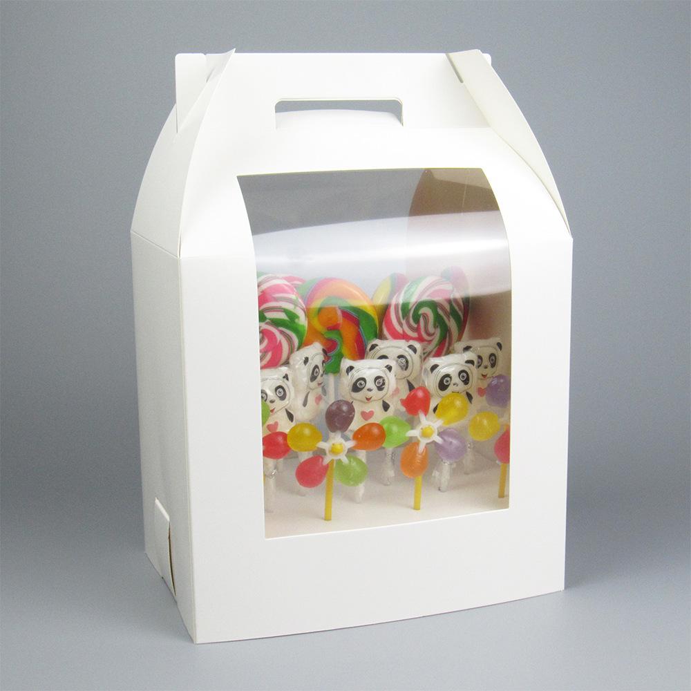 20/15/10/5/1pcs Handheld Lollipop Packaging Boxes with Clear Window, Display Boxes for Store Candies, Handmade Chocolates, Cakes & Strawberries.needoh.paper plates