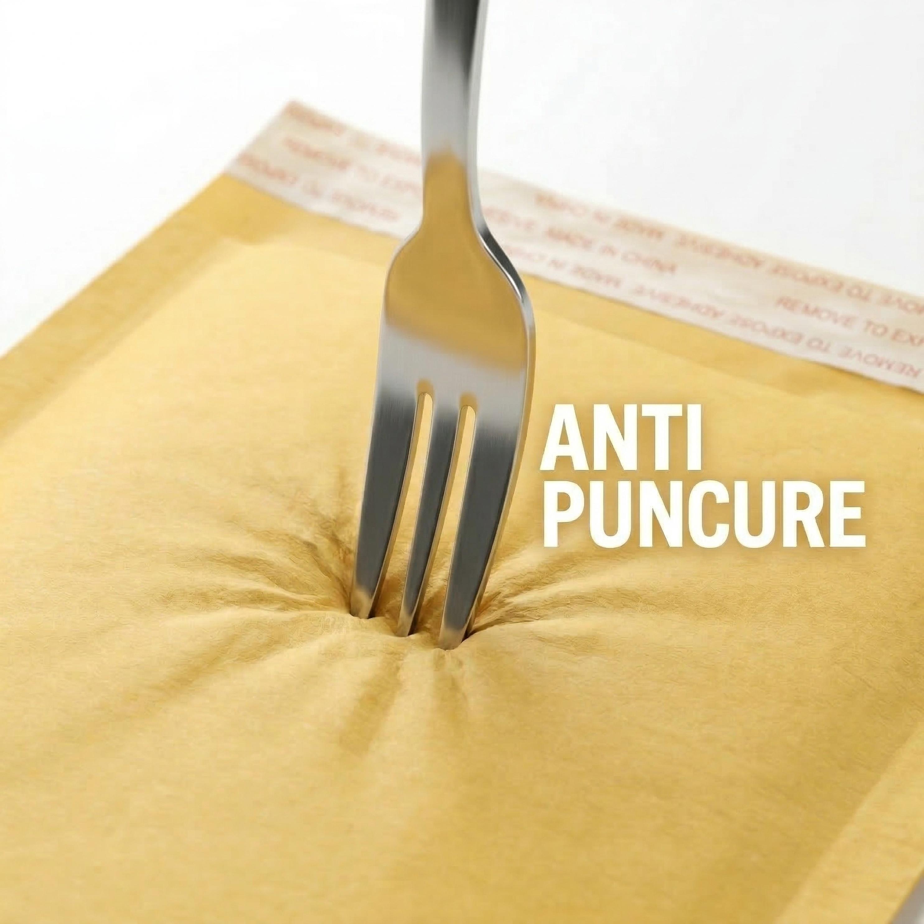 50/100 Pack 4.7x7.9 Inch Kraft Bubble Mailers, Tear-Resistant, Thick Bubble, Waterproof, Self-Sealing, Tamper-Evident, Lightweight