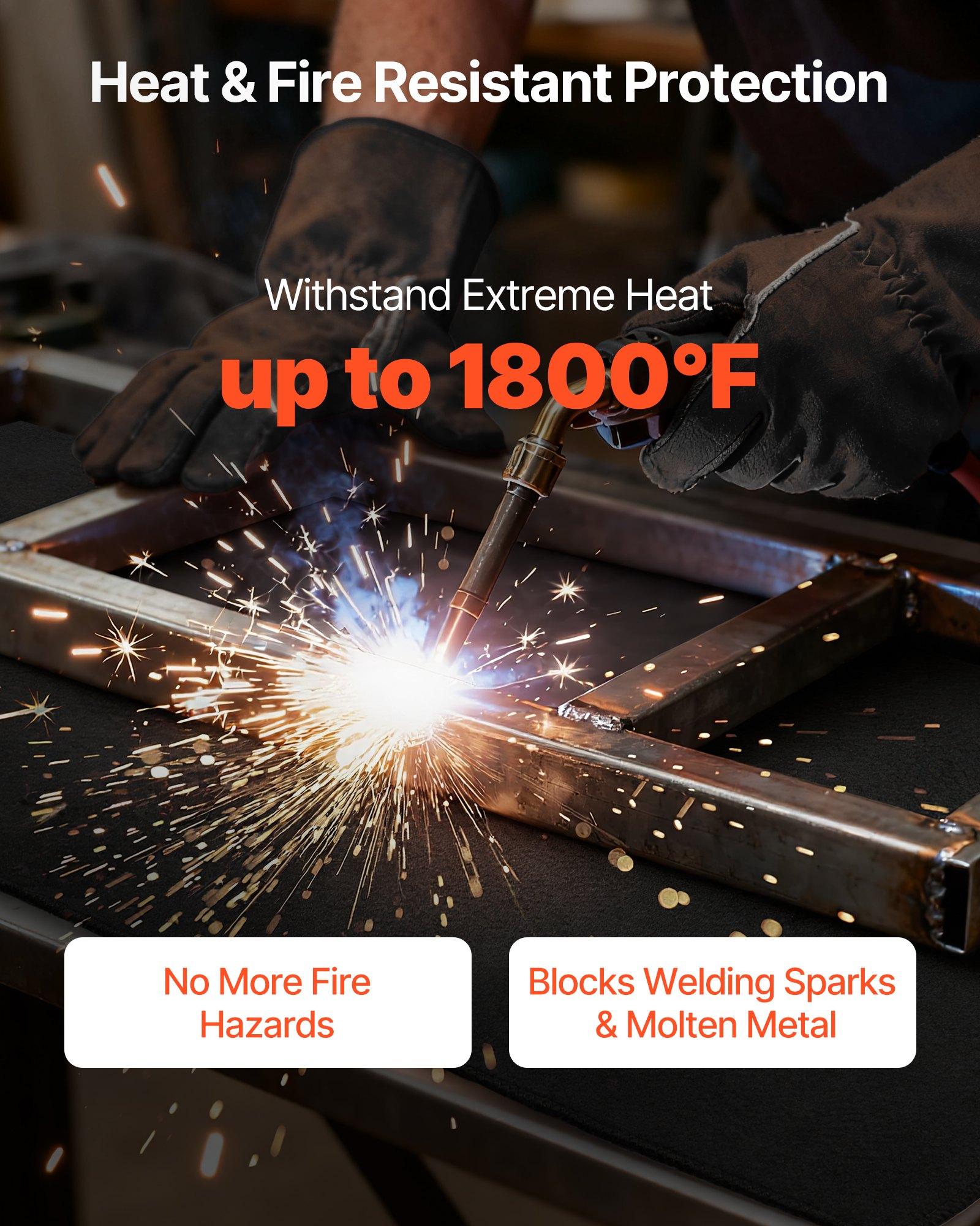 VEVOR 2-Piece Carbon Felt Welding Blankets, 20x36in 3.5mm Thick Carbon Fiber Mat, 1800°F Heat Resistant Flame Retardant Safety Pad for Welding, Grilling (Pet Furniture Fire Protection) VEVOR 2-Piece Carbon Felt Welding Blankets, 20x36in 3.5mm Thick Carbon Fiber Mat, 1800°F Heat Resistant Flame Retardant Safety Pad for Welding, Grilling (Pet Furniture Fire Protection)