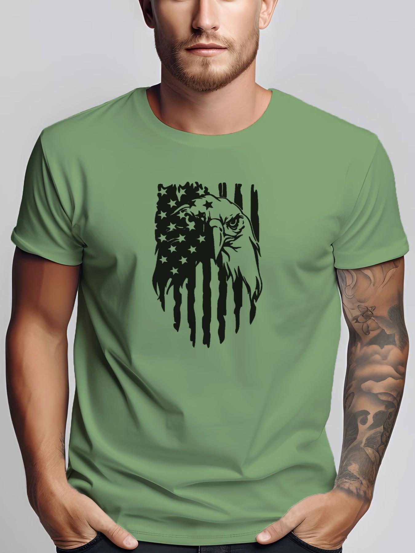 Men's Summer Micro-Stretch Comfort Round Neck Printed T-Shirt, Fashionable Trendy Wear, Best Choice for Men, Casual Stylish Tee