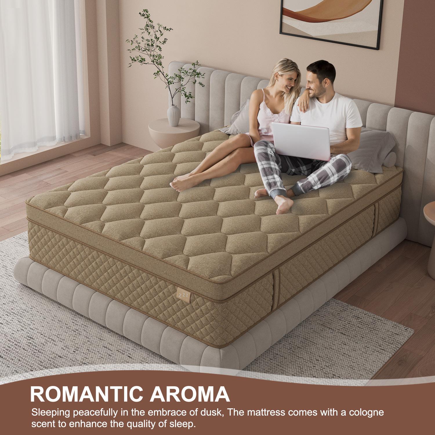 12"14" Twin Full Queen King Size Mattress in a Box Hybrid Spring Memory Foam, Medium Firm Ergonomic Mattress