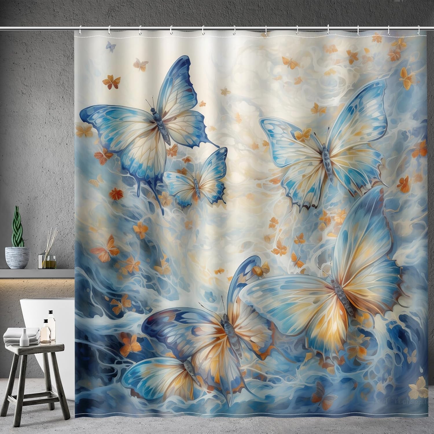 Vintage Dark Cottagecore Mushroom Shower Curtain - Retro Botanical Wildflower Print, Waterproof Fabric Curtain with 12 Hooks | Whimsical Gothic Bathroom Decor #showercurtain #mushroom #cottagecore #vintage #botanical #waterproofcurtain  #gothicdecor