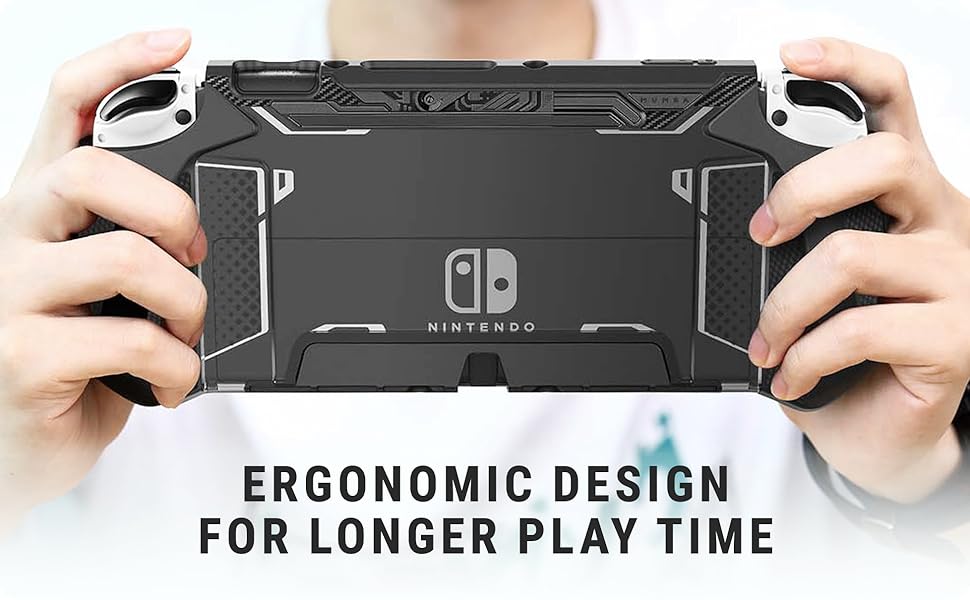 SUPCASE Mumba Dockable Case for Nintendo Switch OLED 2021, Blade Series TPU Grip Protective Cover, Compatible with Joy-Con Controller Protection