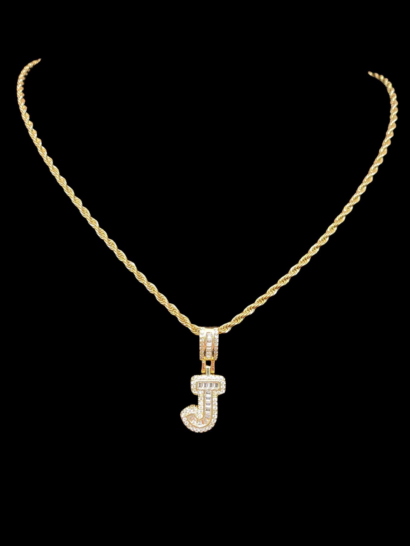 Artificial Zircon Letter Pendant Necklace, Trendy Fashion Initials Jewelry for Parties and Daily Wear, Versatile & Exquisite Jewelry for Birthday Gift, Fashionable Jewelry