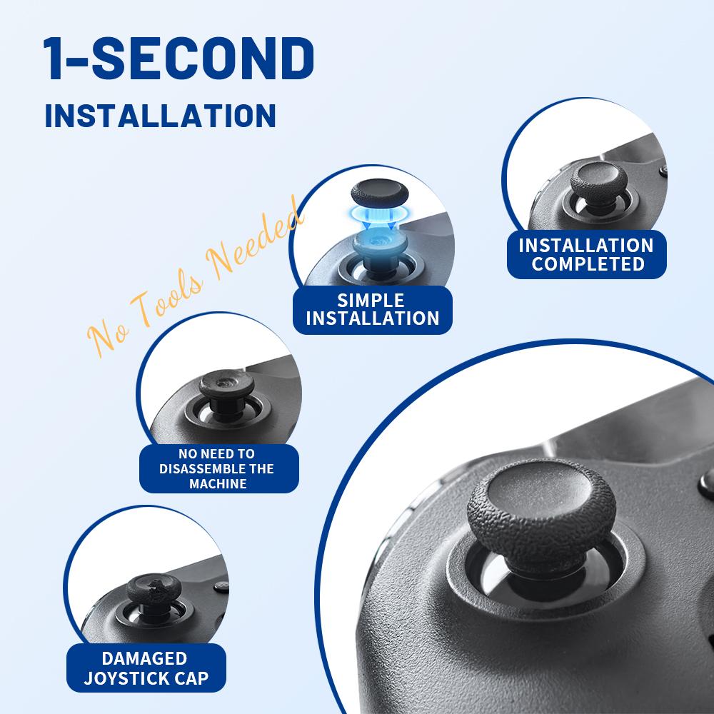 Replacement Thumbstick Mushroom Head for Xbox One Series S/x Controller, Wear-Resistant Repair Parts, Durable Gaming Accessory