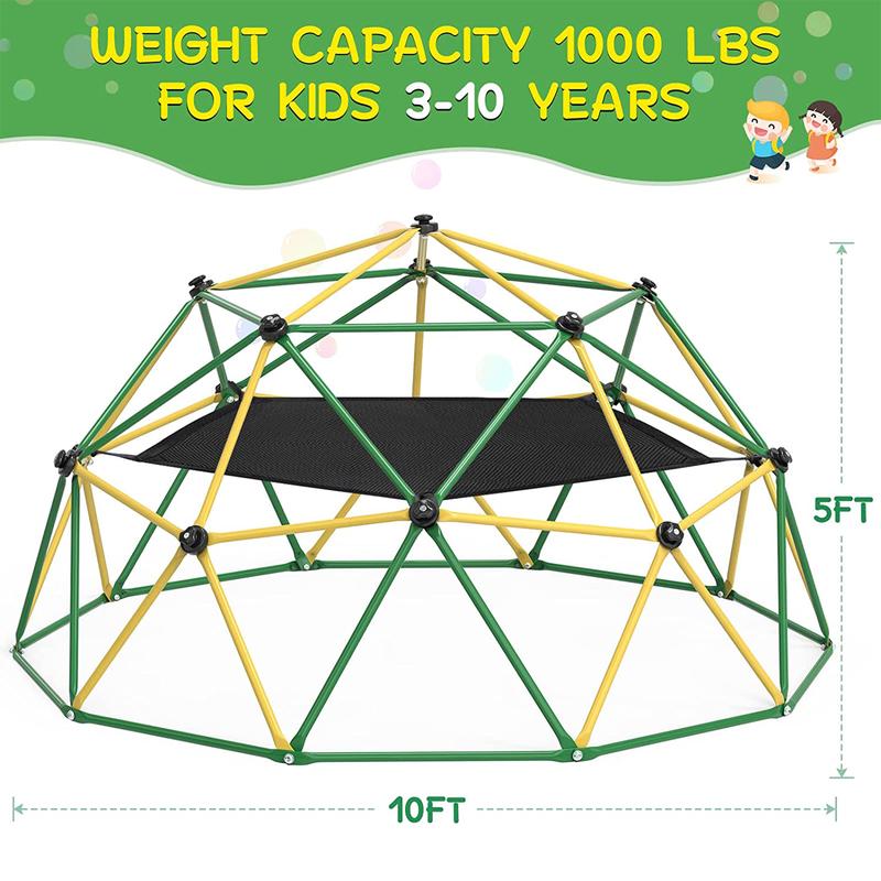 Aowos Climbing Dome, Climb Set for Kids, Jungle Gym for Kids 3-10 Year Outdoor Play Center, 6/10FT Geometric Dome Climber S 600/880/1000lbs, Rugged and Interesting Climbing Dome