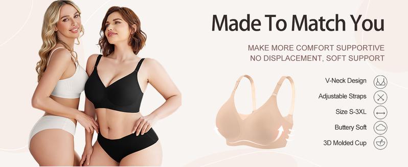 Avidlove Wireless Bras for Women Comfy Seamless Bra No Underwire Bra Full Coverage Bralettes Soft Comfortable Everyday Bra