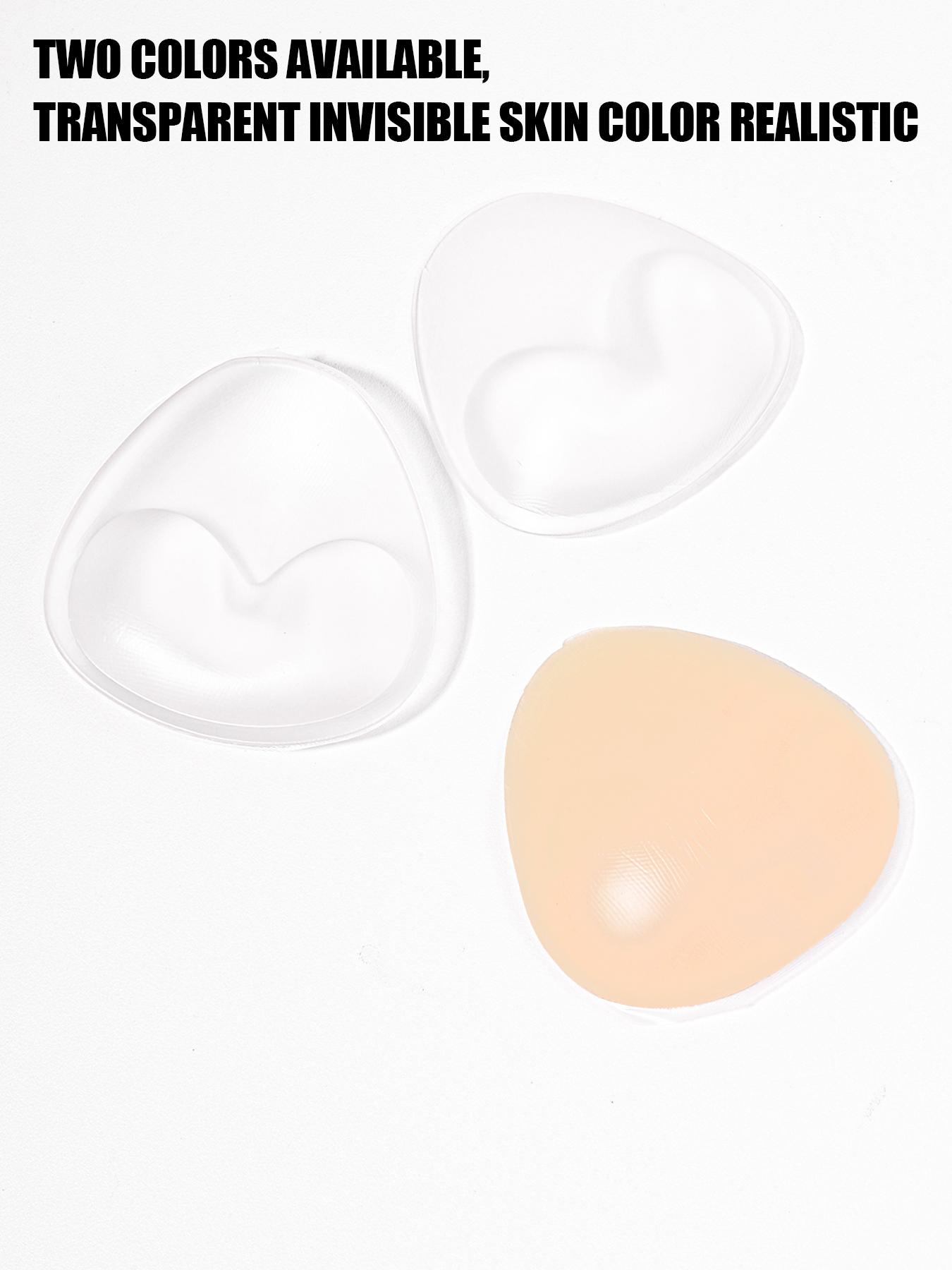 Women's Invisible Filled Magic Seamless Bra Pads, Swimsuit Nipple Covers, Petal Bikini Bra Inserts, Thickened Push-Up Padding, All Seasons, Swimming