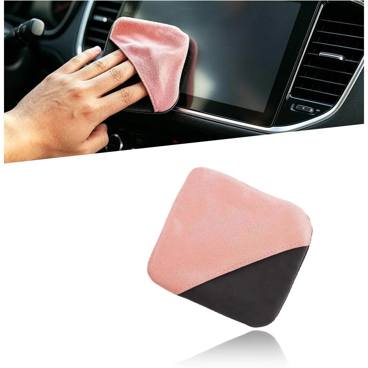 Screen Cleaner Cloth,Foldable Microfiber Screen Cleaning Cloth with Glove-Style Design, Square  Screens Wipes for  Screens/Dashboard LCD Display ()