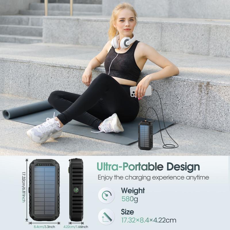 RETMSR 40,000mAh Solar Hand-Cranked Power Bank with SCP22.5W Fast Charging Outdoor Flashlight Compass 4 Cables for Fishing Camping Mountain Climbing RETMSR 40,000mAh Solar Hand-Cranked Power Bank with SCP22.5W Fast Charging Outdoor Flashlight Compass 4 Cables for Fishing Camping Mountain Climbing