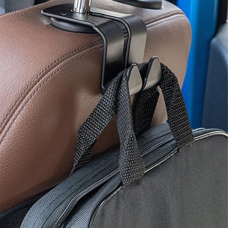 2PCS Set Car Headrest Storage Hook Durable Plastic Multifunctional Organizer for Car Seats Holds Up to 44 Pounds Easy Installation