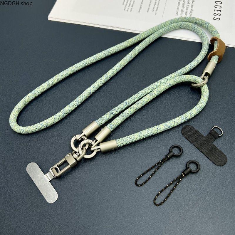 Unisex Sports & Outdoor Adjustable Woven Rope Braided Twist Crossbody Bag Strap - Leather-Metal Secure Hook, Black/Gray/Navy, Durable Replacement Fashion Accessory for Daily Wear Travel