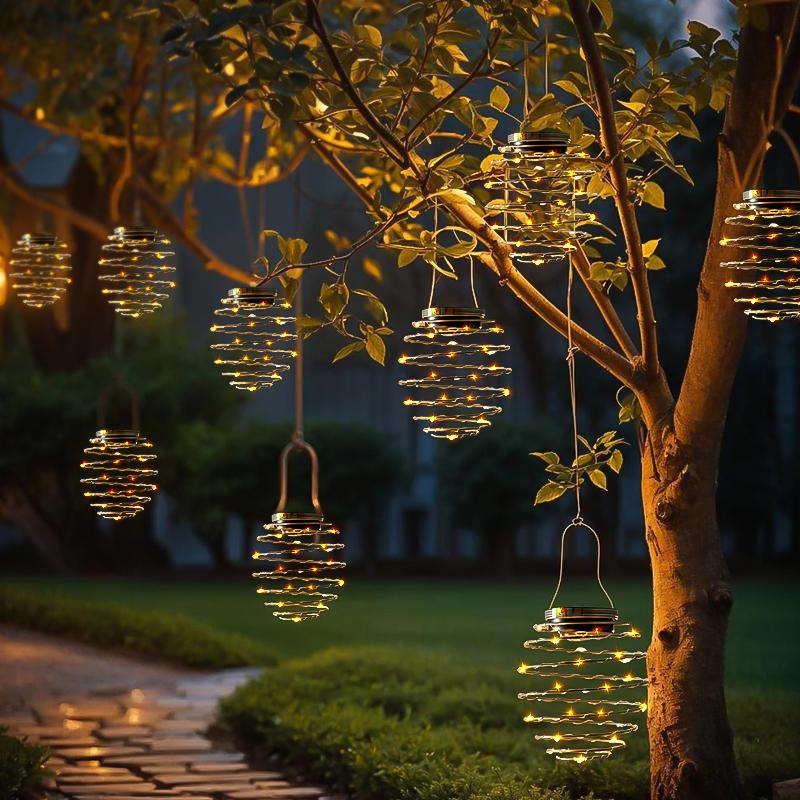【4 Pack Kit】Outdoor Solar Hanging Lantern Lights - 60LED Waterproof Solar Pineapple Light Outdoor for Garden,Yard Porch Lawn Backyard Landscape Pathway Patio Outside Gardening,cute bee shape Solar Decor Light 【4 Pack Kit】Outdoor Solar Hanging Lantern Lights - 60LED Waterproof Solar Pineapple Light Outdoor for Garden,Yard Porch Lawn Backyard Landscape Pathway Patio Outside Gardening,cute bee shape Solar Decor Light