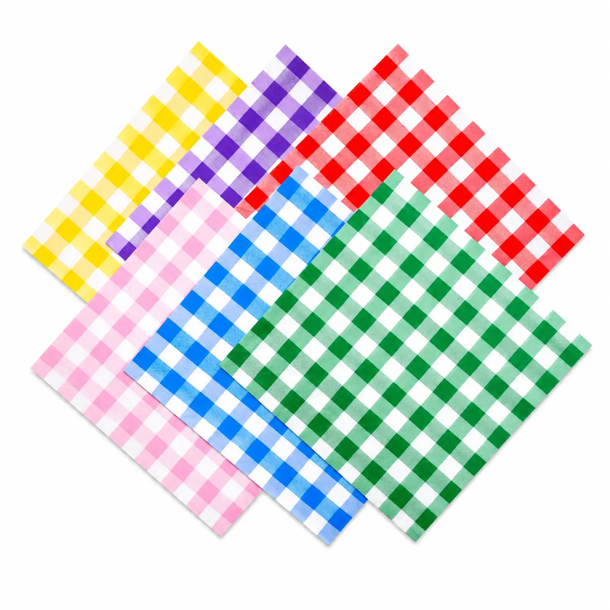 Premium Disposable Square Plaid Napkins – Soft, Absorbent, Eco-Friendly Facial Tissues for Hotels, Western Restaurants, Weddings, Festivals, and Party Decor – Assorted Colors, Bulk Pack