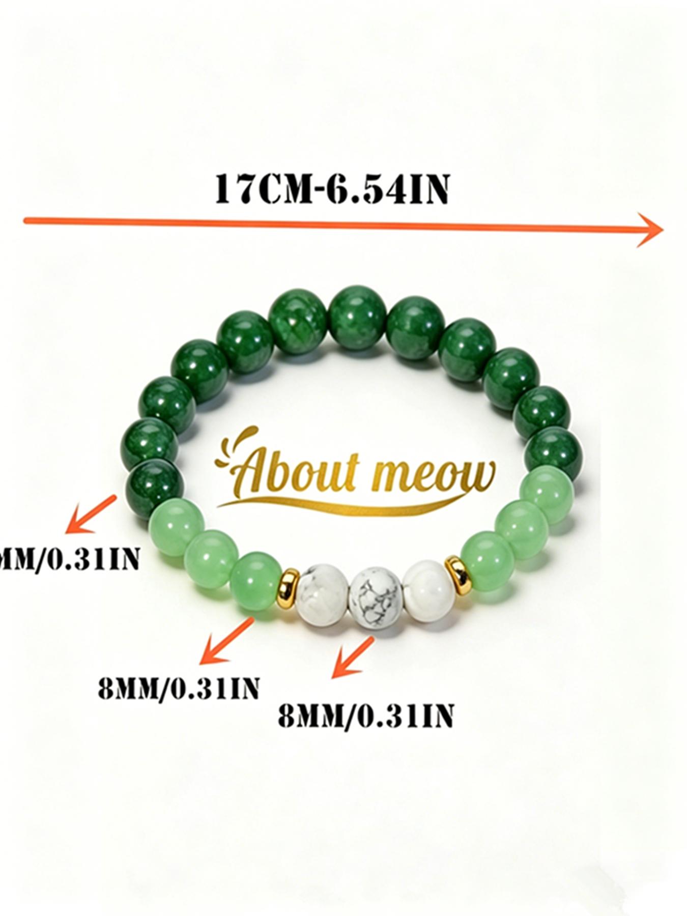 Natural Gemstone Crystal Raw Stone Bead Bracelet, Women's Crystal Bracelet Set, Gift for Girlfriend, About Meow Charging