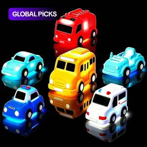 Water-Activated Flashing Color Bath Toy Set, 6-Piece Emergency Vehicle & Construction Toys, Fun Bath Time for Kids, Endless Entertainment #GLOBAL PICKS