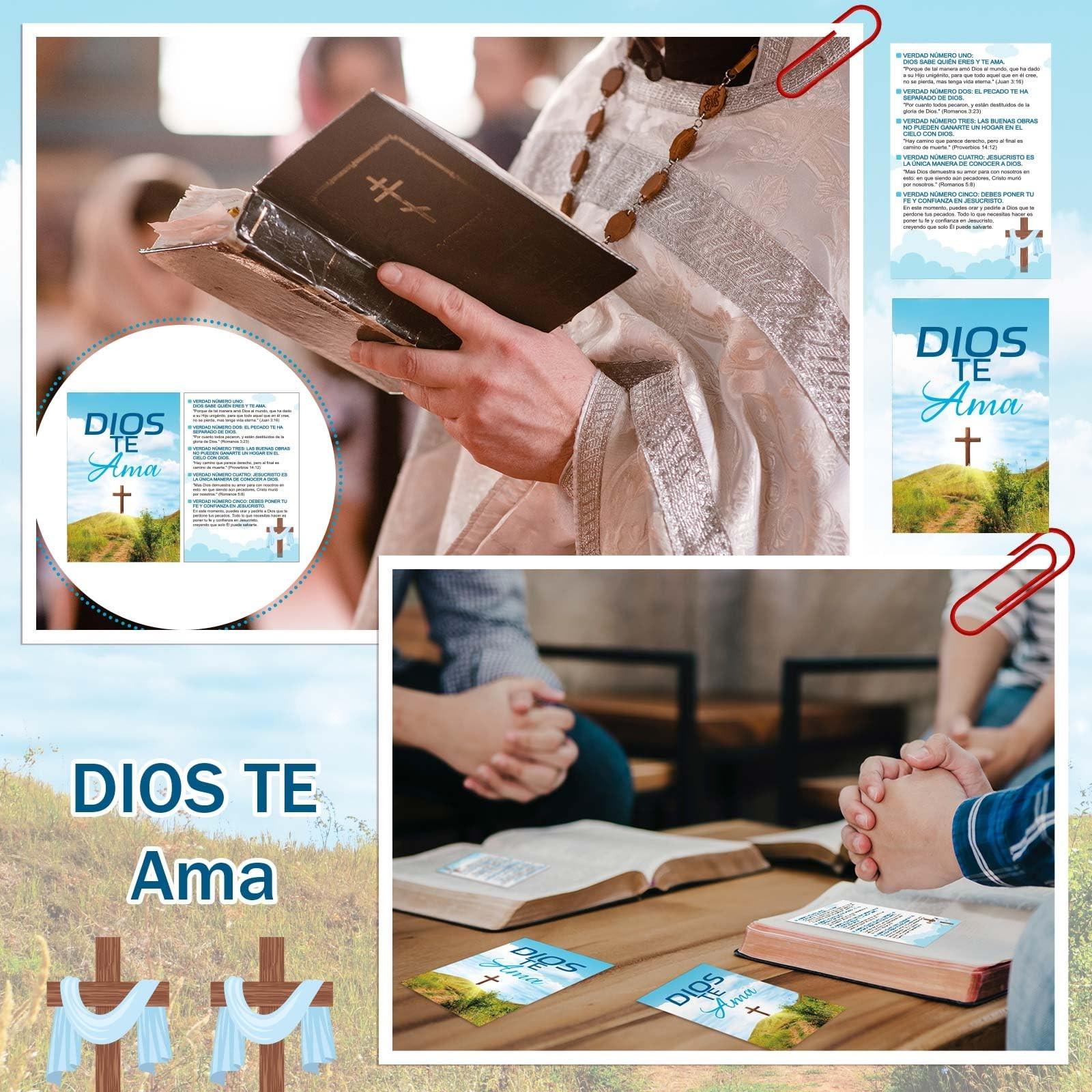 Spanish Gospel Booklet, Salvation Card, Pocket Holy Postcard, Prayer Postcard, Christian Inspirational Bible Verse, Christian Gift for Men and Women